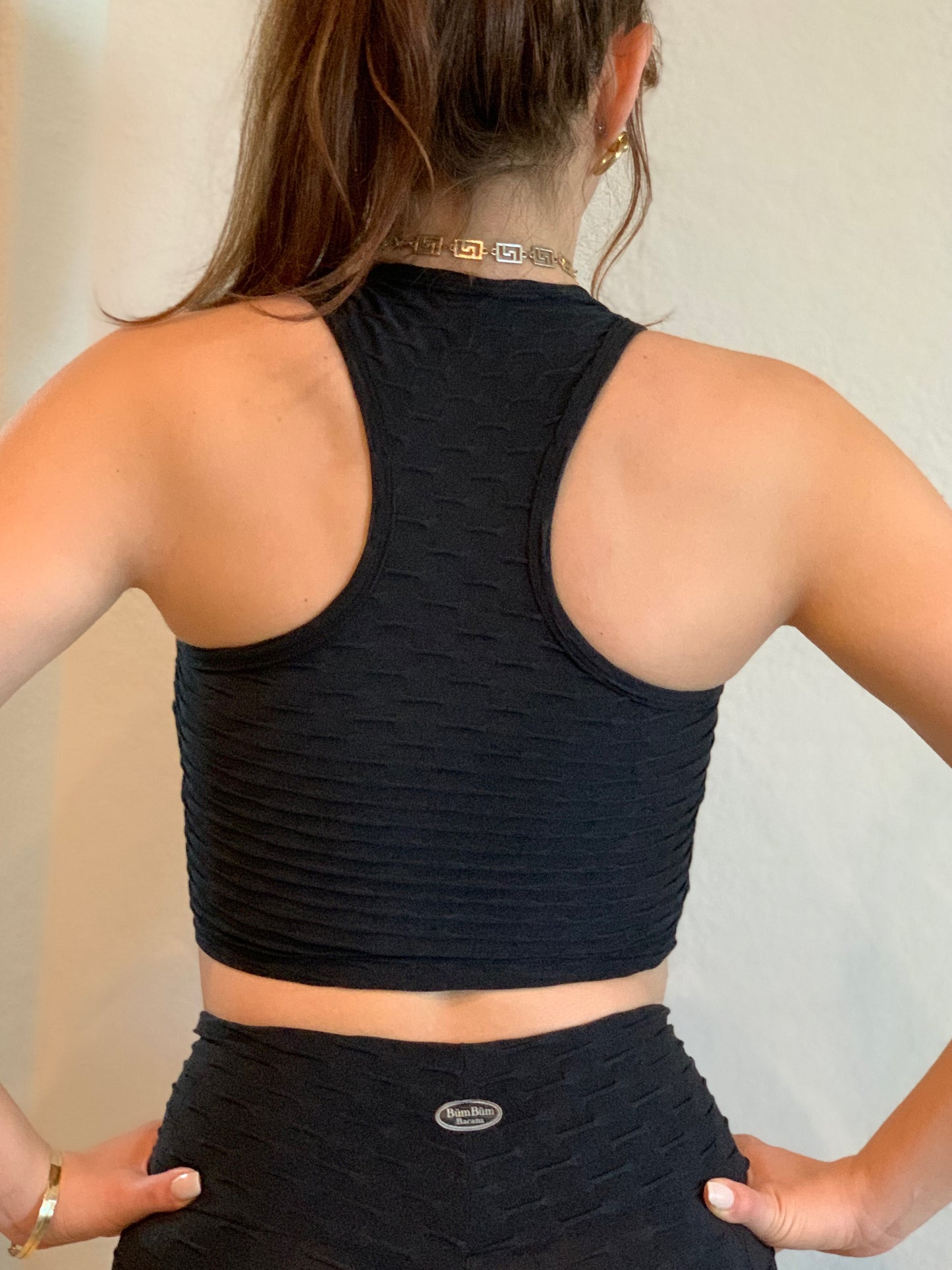 Alyssa Honeycomb Crop Top
