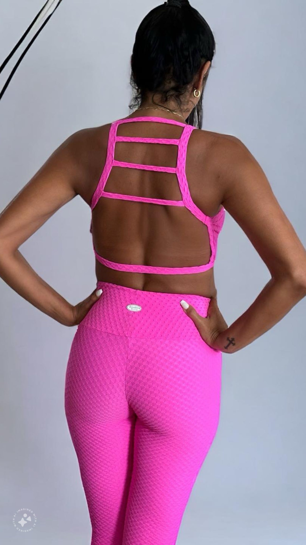 Neon Pink Zig Zag Miami Vice Crop Top