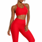 Honeycomb Set – Red Sculpting Capris & Miami Vice Crop Top (2-Piece Activewear Set)