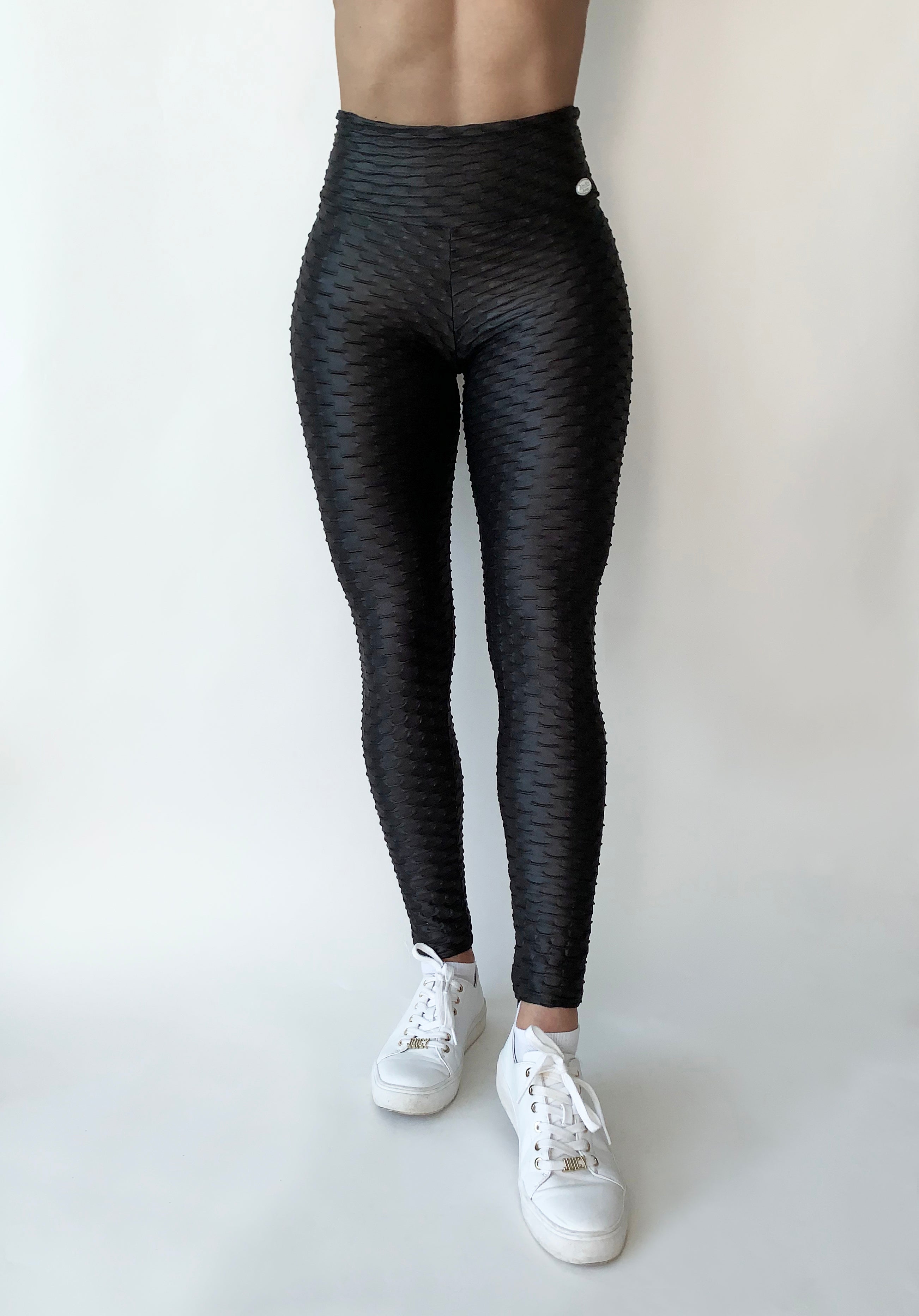 White deals metallic leggings